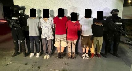 Detienen a 6 presuntos delincuentes con armas y droga en Monterrey