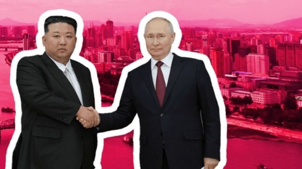 Corea del Norte decora sus calles en alusión a Rusia por la visita de Vladímir Putin.