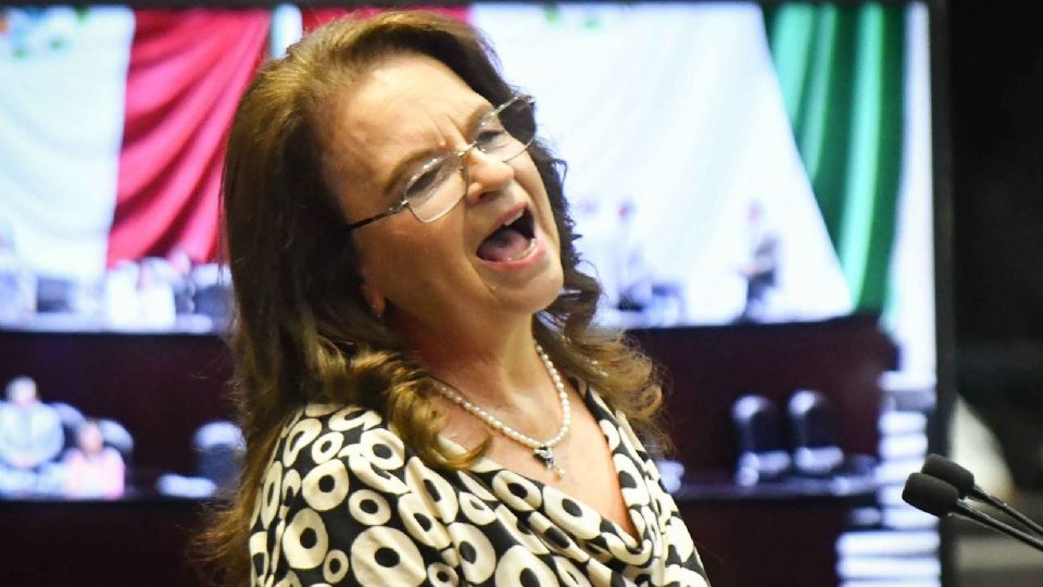 Ivonne Cisneros, diputada de Morena y presidenta de la Comisión de Seguridad Social, durante la sesión ordinaria semipresencial de la Cámara de Diputados.