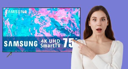 Walmart liquida pantalla Samsung 4K de 75" con 12 mil pesos de descuento y MSI