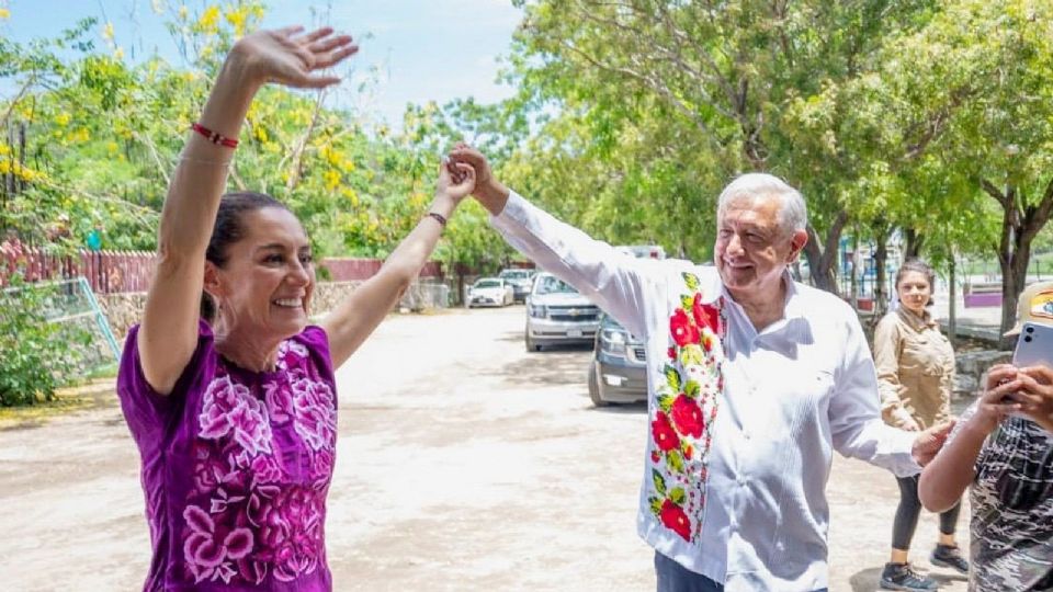 Claudia Sheinbaum y AMLO.