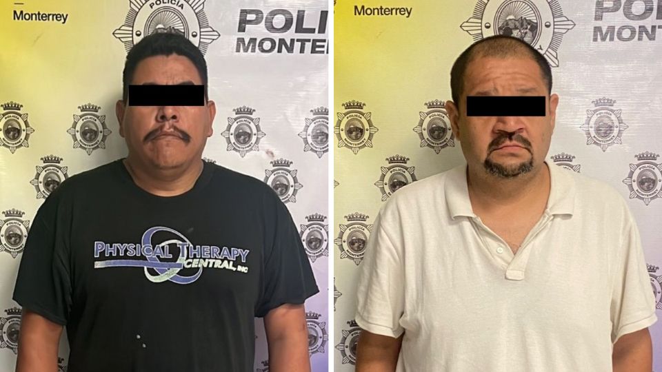 Los dos hombres fueron trasladados a las instalaciones de la Policía de Monterrey, donde quedaron a disposición de la autoridad correspondiente.