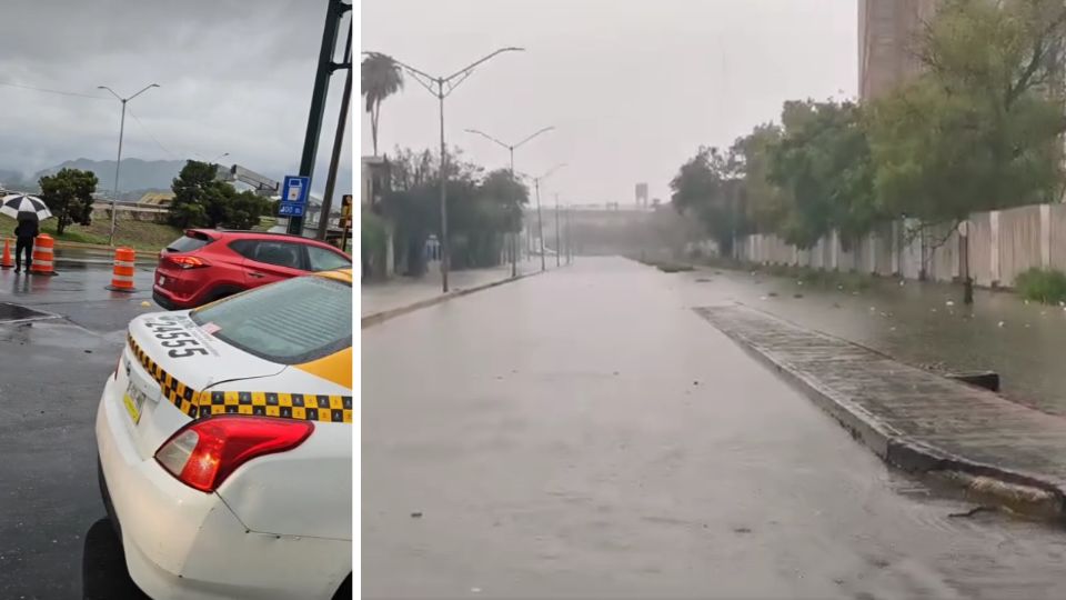 Lluvias en Monterrey provocan cierres viales