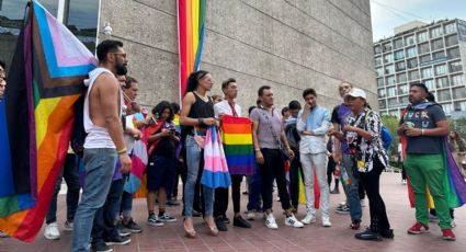 Protestan integrantes de comunidad LGBTQ+ contra líder del sindicato del Infonavit