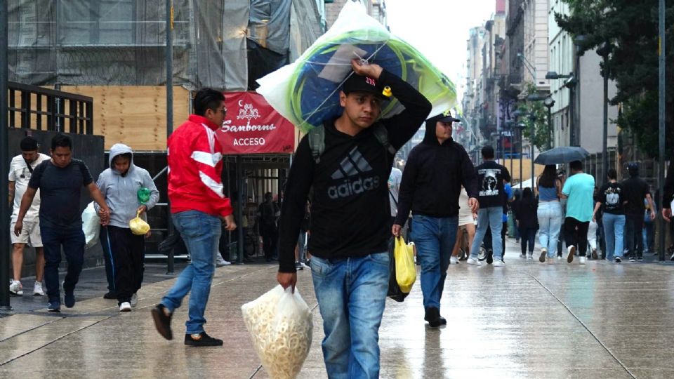 Se registra lluvia en CDMX.