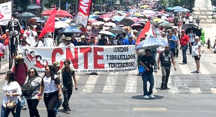 Arriban contingentes de la CNTE al Zócalo capitalino