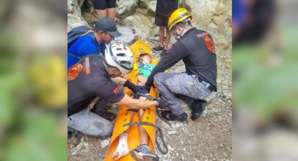 Protección Civil rescata a joven senderista en Cañón de la Virgen