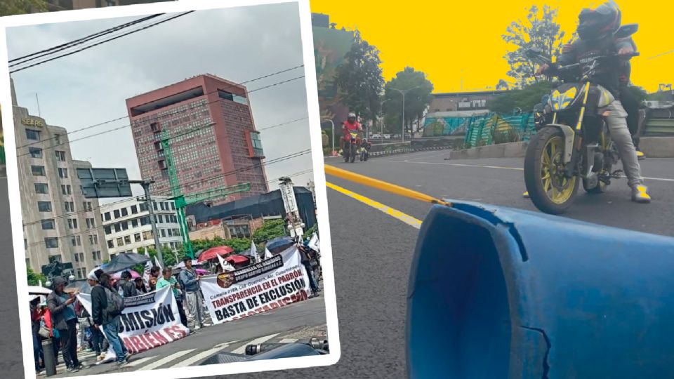 Personal de la Secretaría de Gobierno de la Ciudad de México diálogo con los manifestantes.