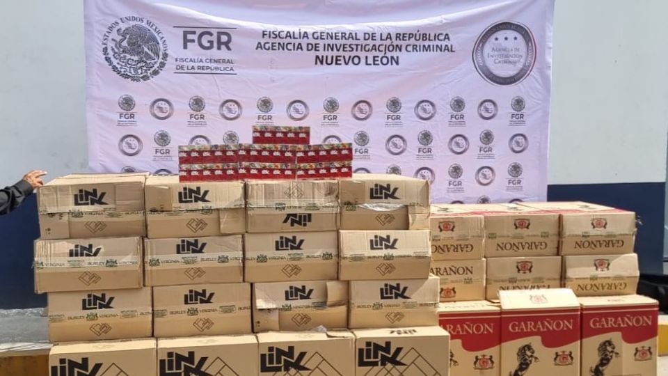 Aseguran más de 590 mil cigarrillos en operativo en Apodaca y Guadalupe