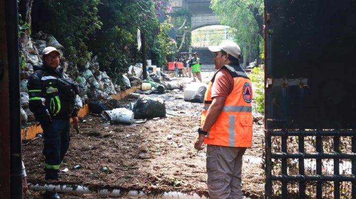 Toneladas de basura extrae el gobierno CDMX para evitar inundaciones