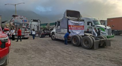 Transportistas protestan por abusos y extorsiones en carretera Saltillo- Monterrey