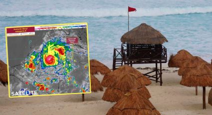 Así luce huracán Beryl entrando a las costas de Quintana Roo| Video