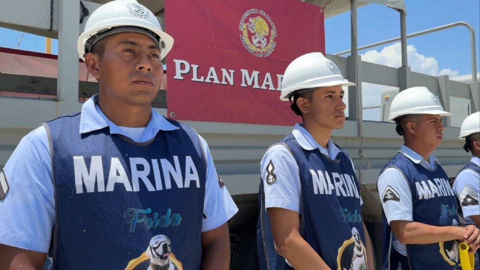 Semar implementa el Plan Marina en su Fase de Auxilio en costas de Quintana Roo.