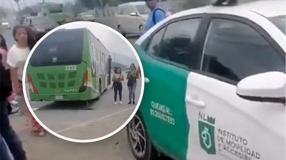 Los pasajeros de la unidad del transporte urbano bajaron del camión sin saber qué era lo que había sucedido.