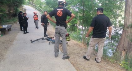 Muere ciclista al desbarrancarse en el río La Silla de Guadalupe