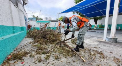 Brigadas de limpieza benefician a 20 planteles educativos en Monterrey