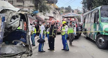 Dos personas pierden la vida en choque de unidades de transporte público