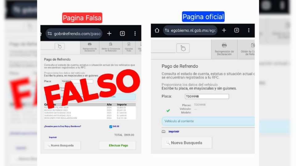 Alertan por clonación del portal de pago de Control Vehicular