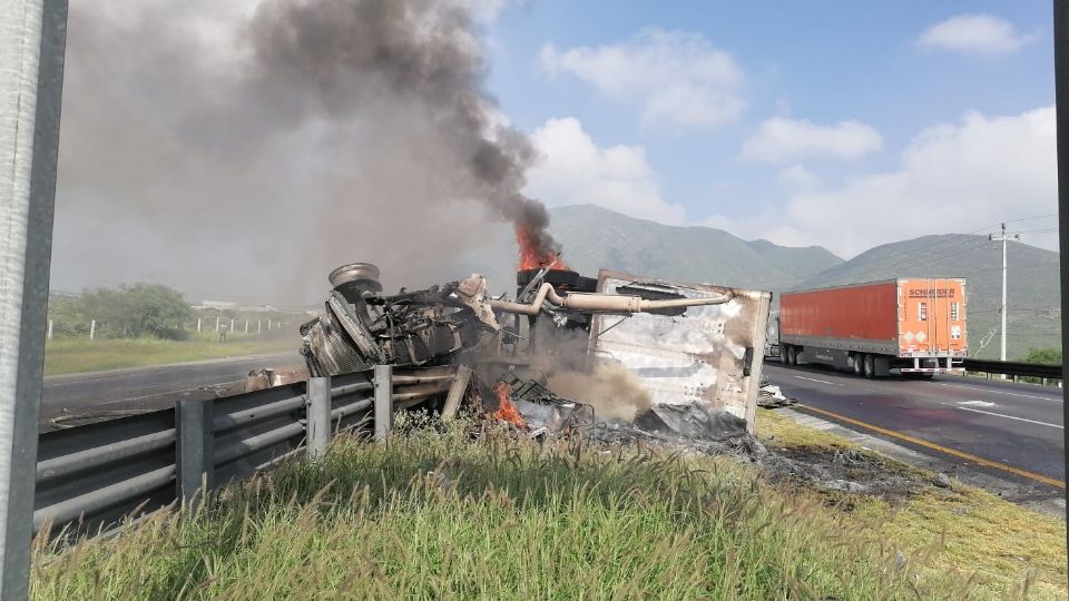 Debido al accidente se reportó  una carga vehicular en la zona