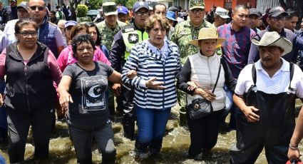 Delfina Gómez recorre Chalco; intensifican labores de limpieza, desazolve y salud en zonas afectadas