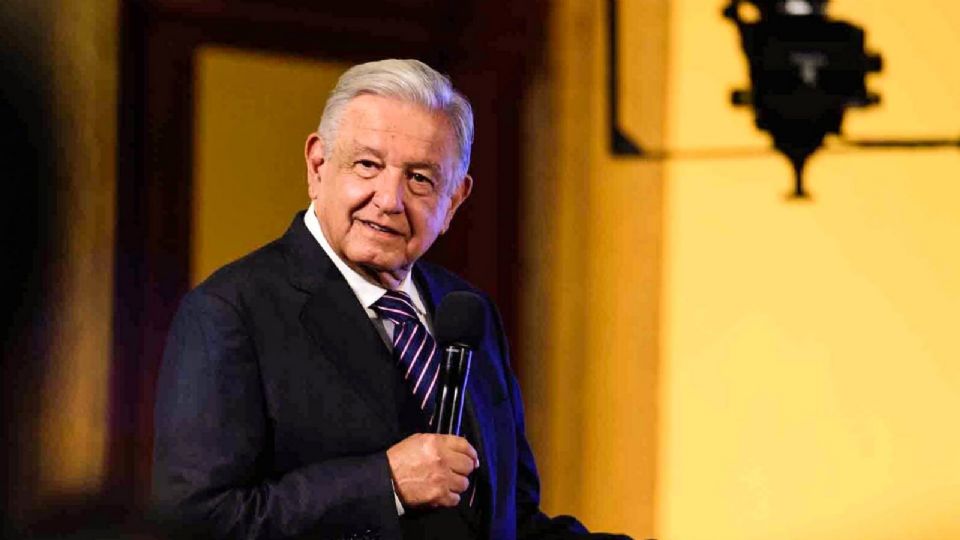 Andrés Manuel López Obrador, presidente de México, durante su intervención en la conferencia matutina.
