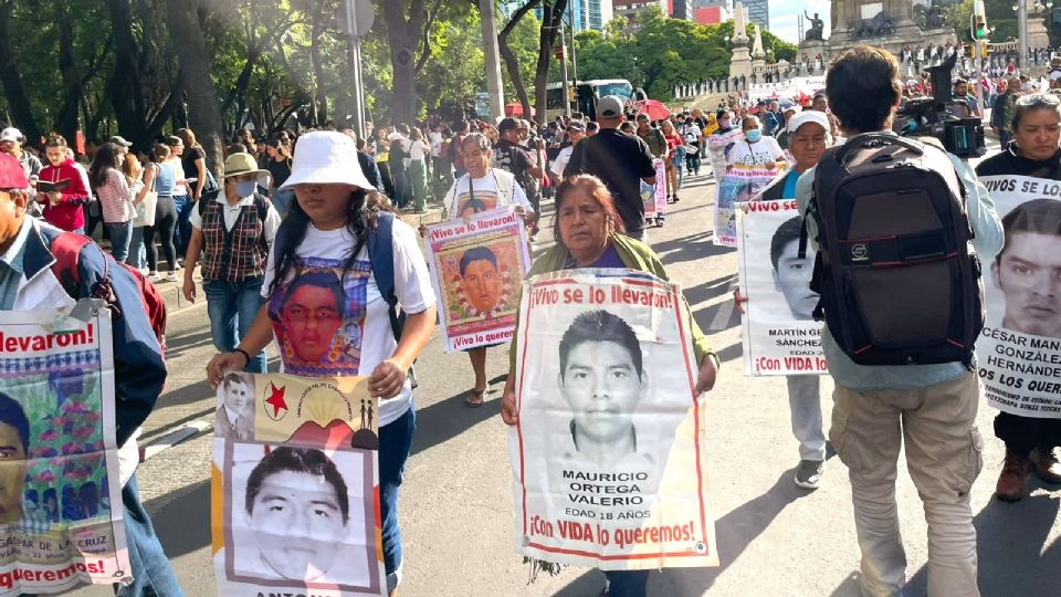 Movilización sobre el caso de Ayotzinapa.