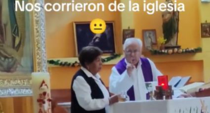 "Nos corrieron de la Iglesia": Madre de familia fue sacada del templo por sacerdote