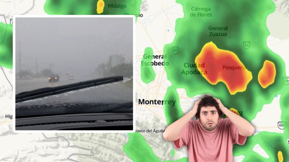 Se reportan lluvias moderadas en el área metropolitana de Monterrey