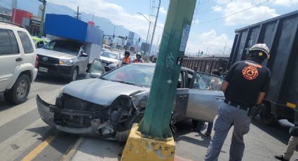 Accidente ferroviario en Monterrey deja dos personas lesionadas