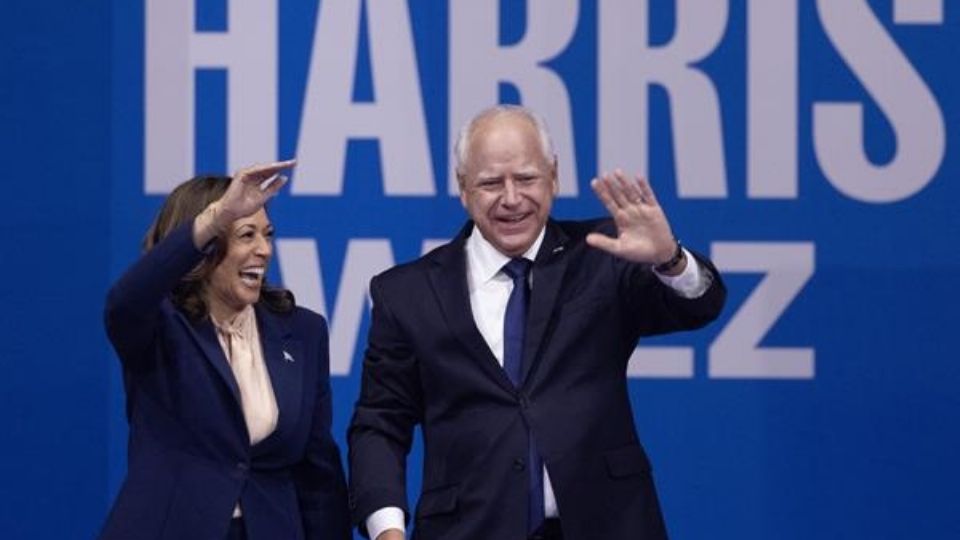 Kamala Harris y Tim Walz, candidatos demócratas a presidente y vicepresidente por los demócratas.