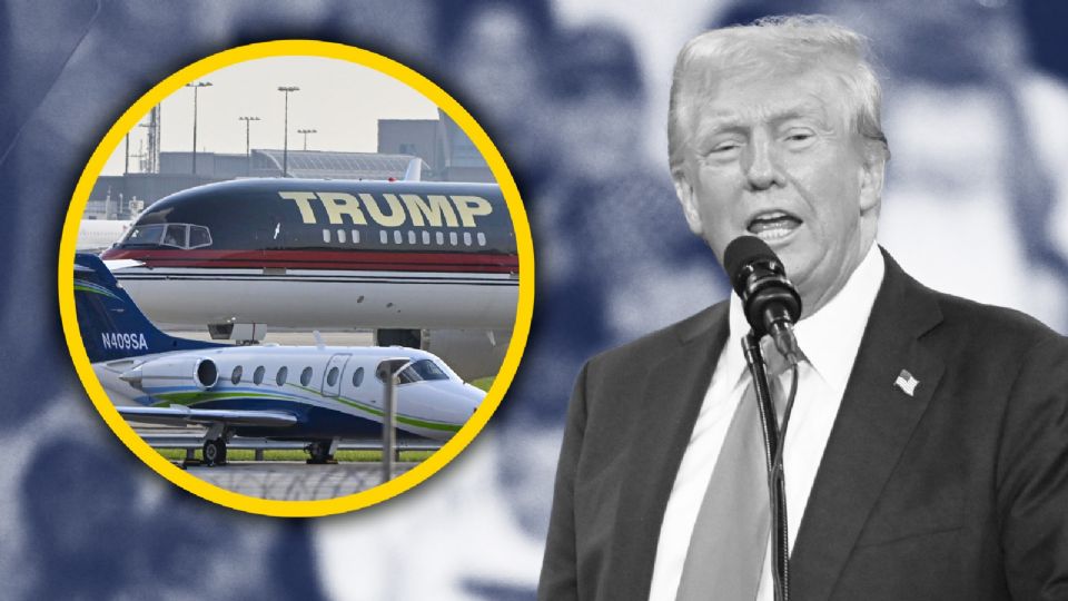 El avión de Donald Trump fue desviado.