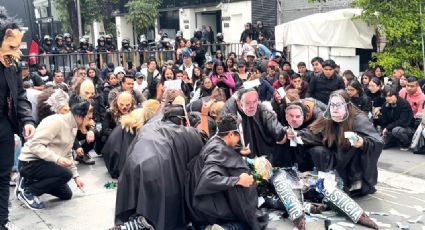 Protestan trabajadores afuera del Senado contra reforma judicial