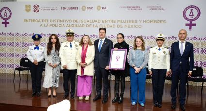 Entrega SEMUJERES distintivo de igualdad a la Policía Auxiliar