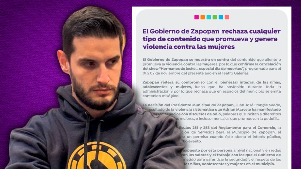 Gobierno de Zapopan cancela show de Adrián Marcelo