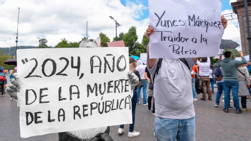 Manifestación en contra de la Reforma al Poder Judicial.