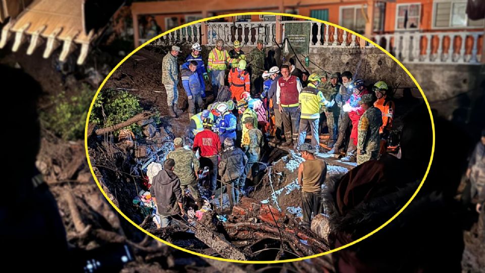 Las fuertes lluvias del 13 de septiembre provocaron el deslave en un cerro del municipio mexiquense de Jilotzingo.