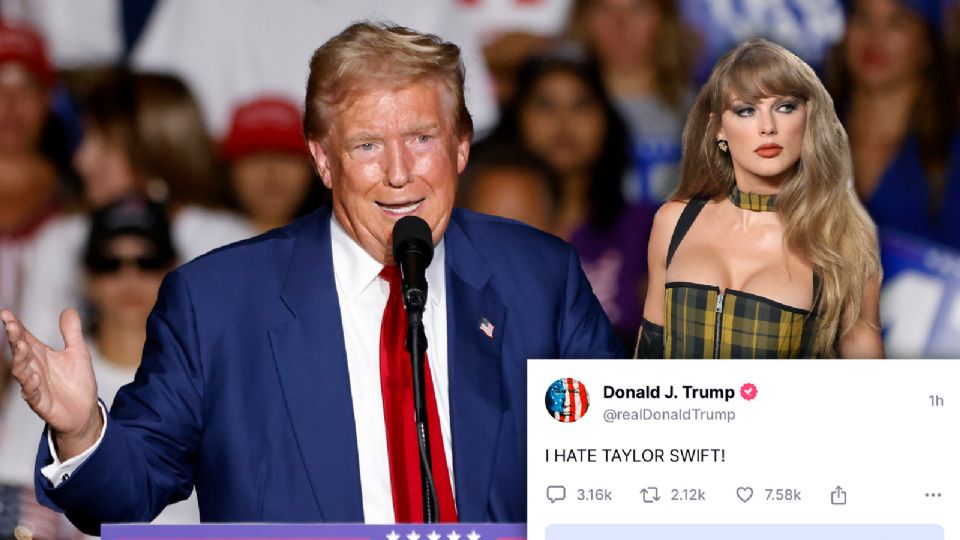 Donald Trump escribió en su red social Social Truth que odia a Taylor Swift.