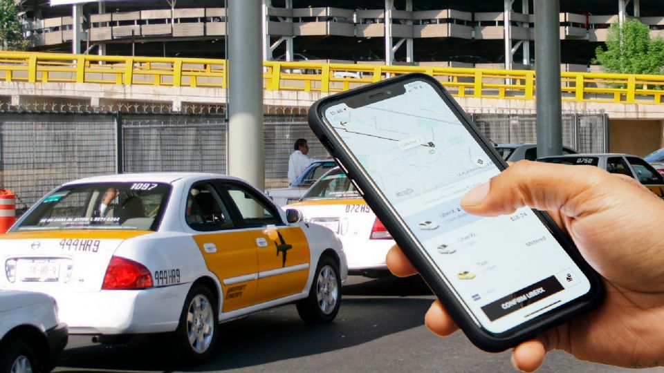 Transportistas de aeropuertos dicen que taxis de aplicación son una competencia desleal.