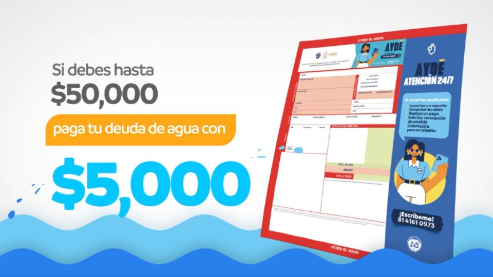 AyD ofrece descuentos para adeudos de hasta 95% para el mes de octubre