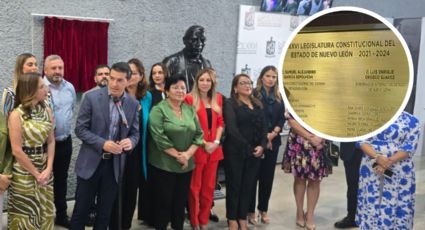 Develan placa en el Congreso de NL con el nombre de dos gobernadores