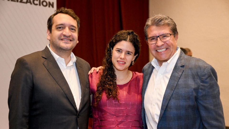 Andrés Manuel López Beltrán, Luisa Alcalde y Ricardo Monreal.