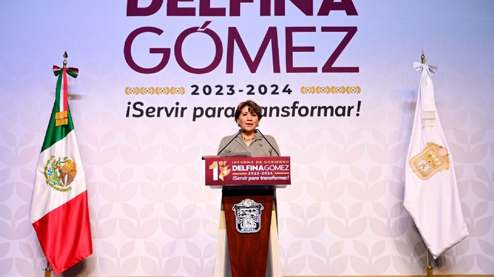 Delfina Gómez, gobernadora del Edomex, rinde su primer informe de Gobierno.