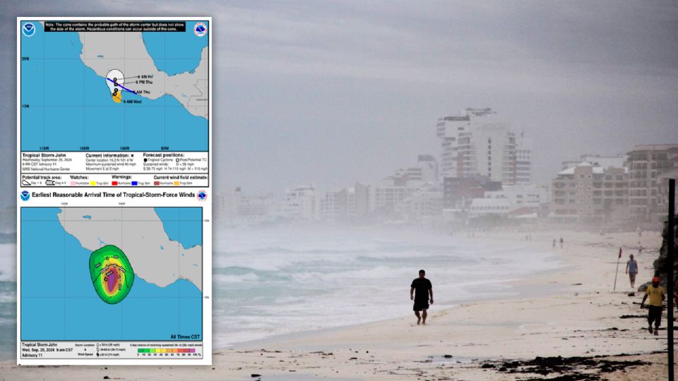 'John' se fortalece y vuelve a aparecer como tormenta tropical.