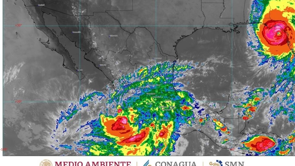 Huracán John ocasionando  lluvias extraordinarias durante esta noche.