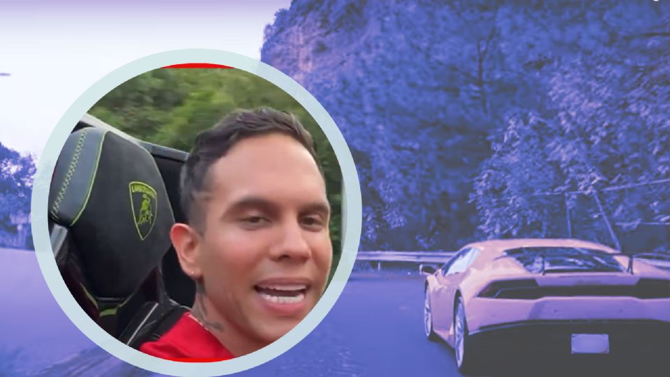 Alfredo Valenzuela mostró a través de su canal de YouTube la caravana de Lamborghinis por la avenida Gómez Morín de San Pedro Garza García.