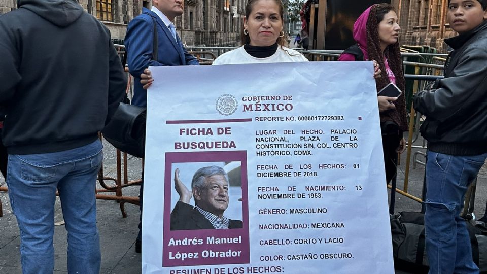 Ceci Flores, fundadora de las Madres Buscadoras de Sonora emitió una ficha de búsqueda de AMLO quien lleva 6 años desaparecido.