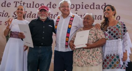 Claudia Sheinbaum asistió a la entrega de títulos de propiedad en Quintana Roo