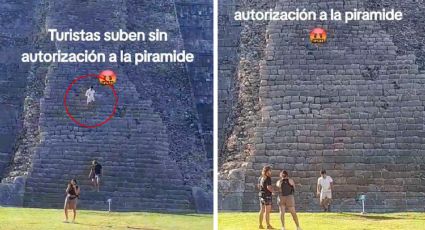 Turistas escalan sin permiso la pirámide de Chichén Itzá y genera descontento en redes: Video