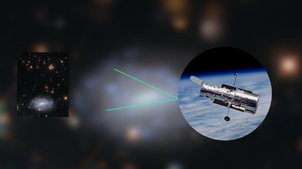 Hubble capta una gama de distancias asombrosa en la constelación de Hidra.