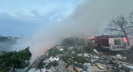 Incendio en basurero clandestino moviliza a bomberos en Guadalupe